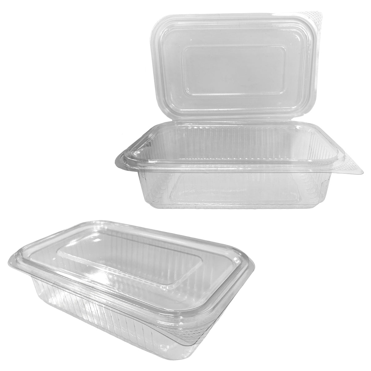 750cc Hinged Plastic Containers (50Pk)