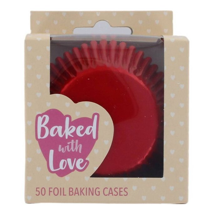 Red Foil Baking Cases-Pack of 50