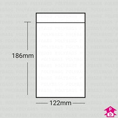 Polybags size: 122mm x 186mm + 25mm lip x1000