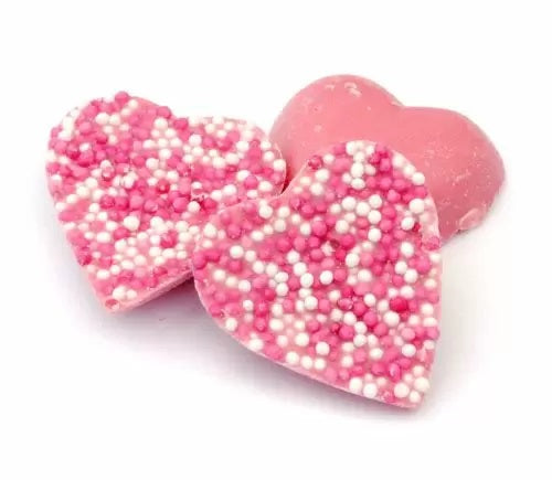 Strawberry Flavour Chocolate Pink Hearts 3kg