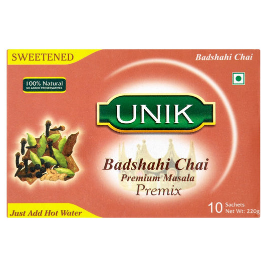 Unik Sweetened Badshahi Chai Premium Masala Premix 10 x 220g