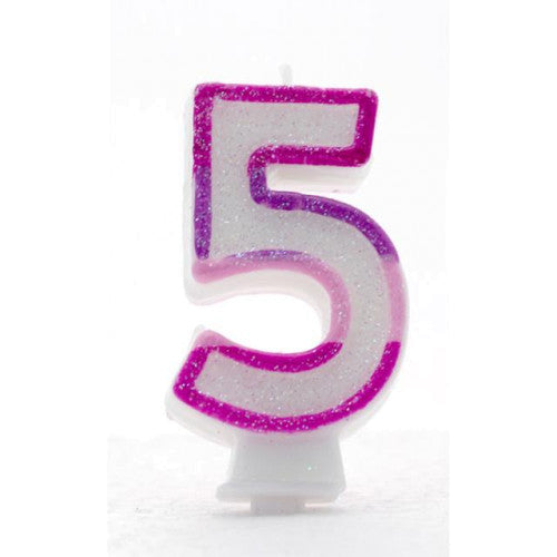 Pink Number 5 candle (Pk6)