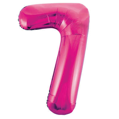 34" Helium Pink Number 7 Balloon (Pk5)