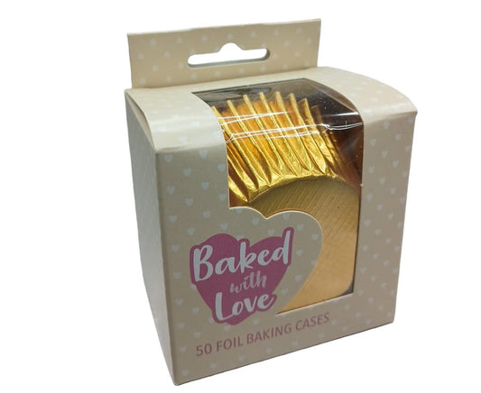 Gold Foil Baking Cases-Pack of 50