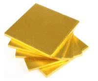 11" 12mm Square Drum Board Gold (Pk5)