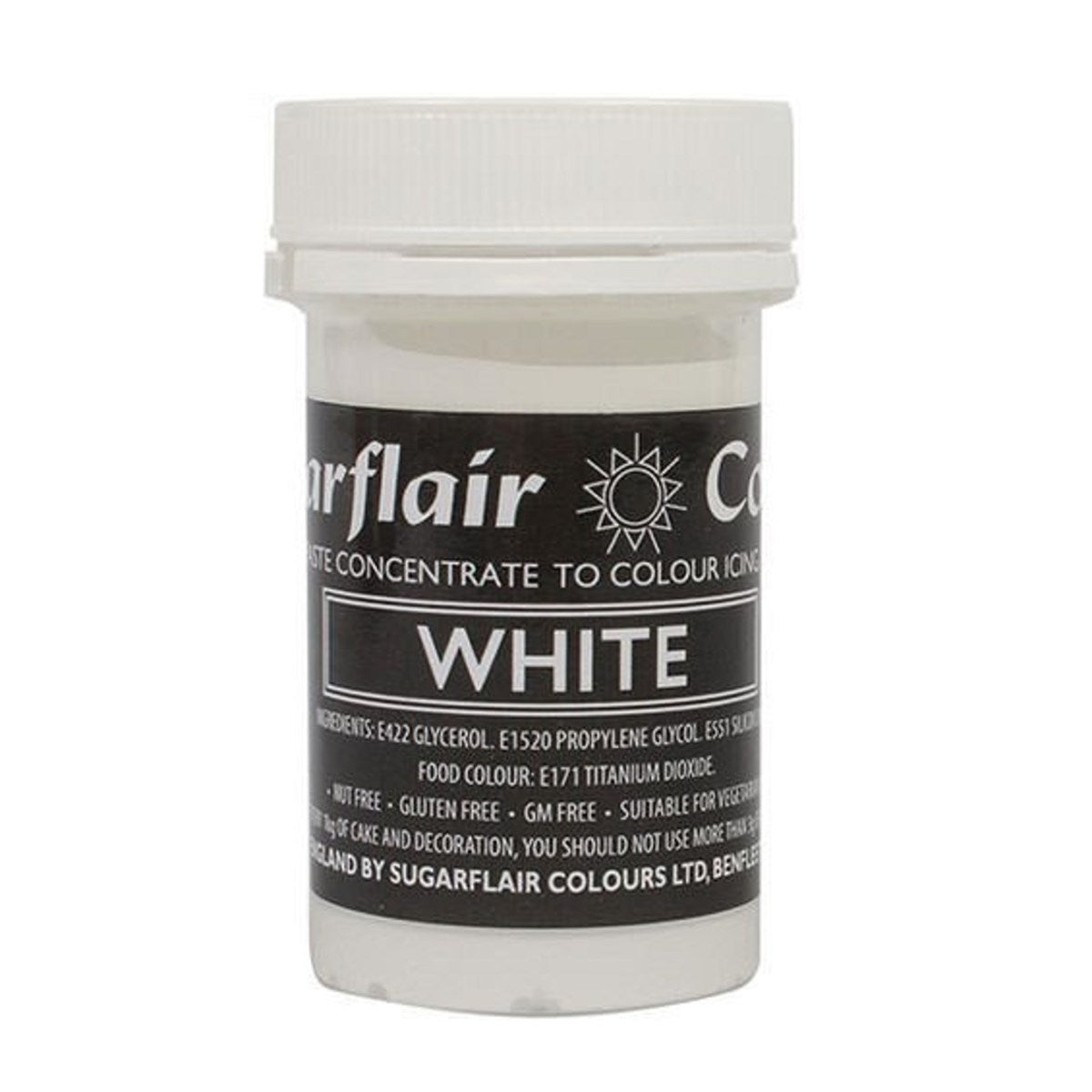 White Sugarflair Pastel Paste 25g